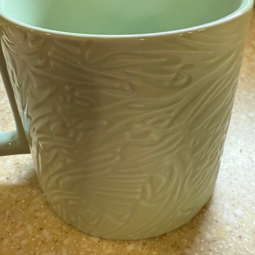 Starbucks Green Ceramic Mug with Swirling Design - Picture 5 of 7
